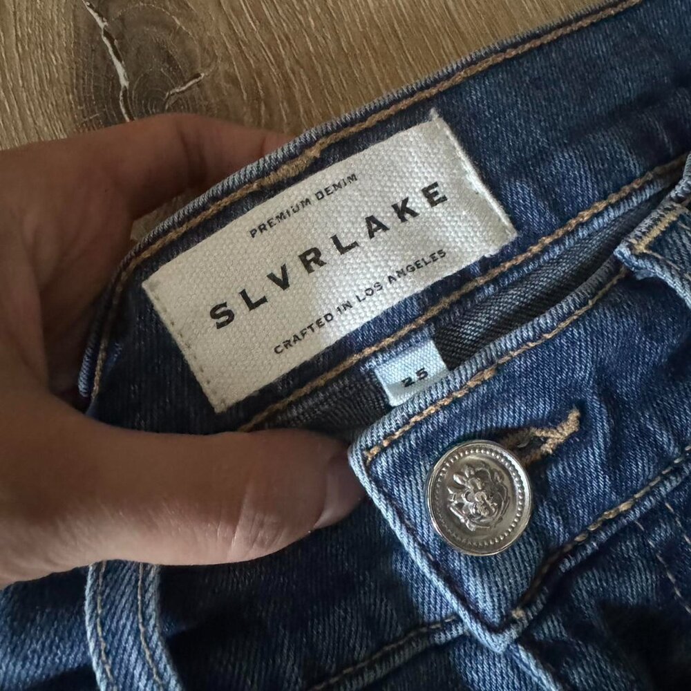 SLVRLake Denim Lou‎ Lou Cross My Heart Mid Rise Skinny Jean Size 25 - Picture 2 of 3